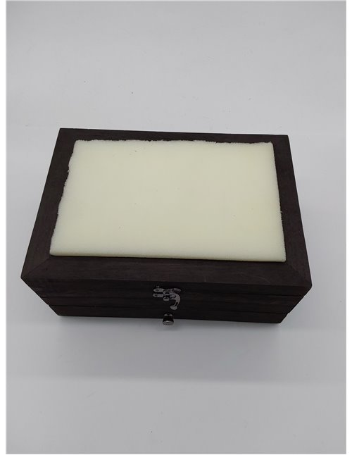 SONGMICS Caja de Relojes con 8 Ranuras, Estuche de Relojes de Madera de 2 Niveles con Tapa de Cristal, Almohadillas, Forro de Te