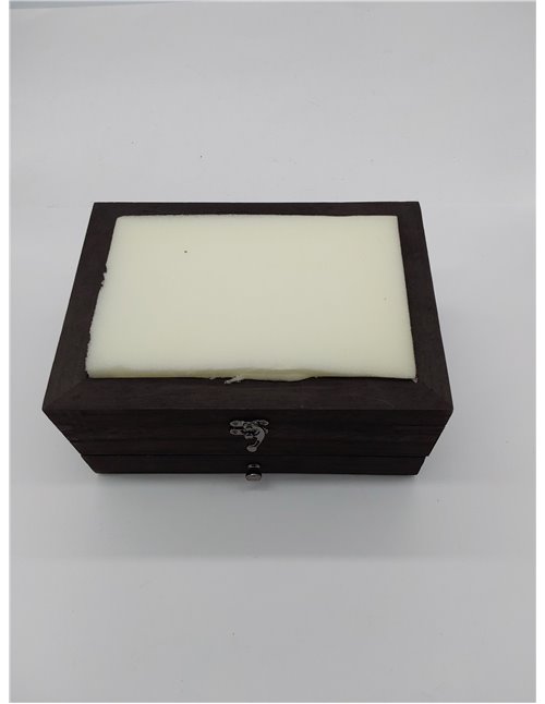 SONGMICS Caja de Relojes con 8 Ranuras, Estuche de Relojes de Madera de 2 Niveles con Tapa de Cristal, Almohadillas, Forro de Te