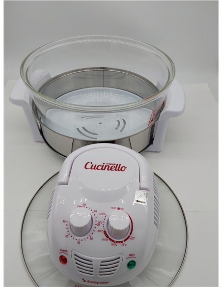 BEPER BF.640 Horno Halógeno, Capacidad Máxima 18L, Temporizador 60 Minutos, Blanco       