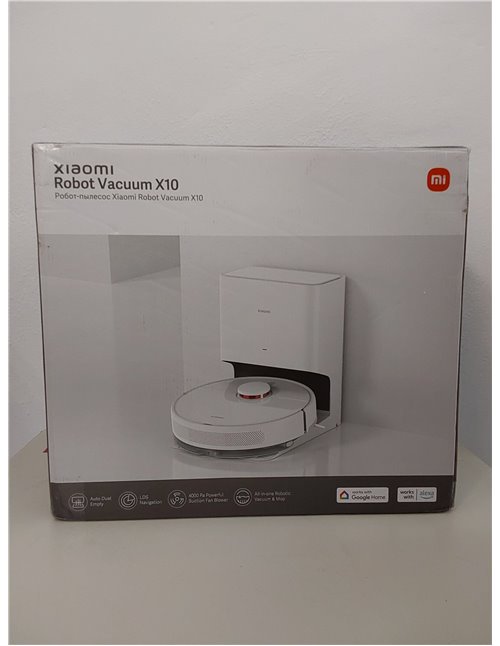 Xiaomi Robot Vacuum X10 - Robot Aspirador y fregasuelos con Sistema Inteligente de navegación láser (LDS), succión de 4000 Pa, B