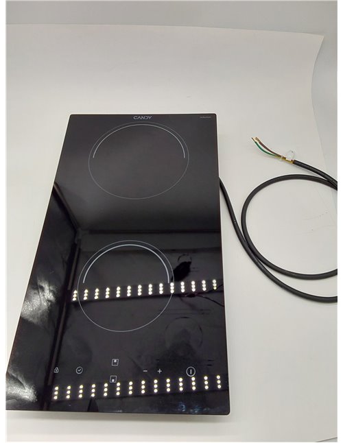 Candy CID 30/G3, Placa inducción 2 fuegos, 30cm ancho, 3500W, 9 niveles de potencia, Temporizador, Negro       