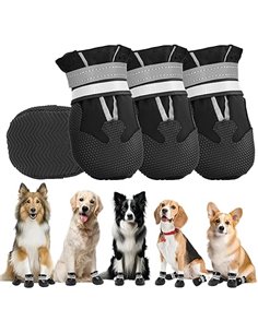 QKURT 4 Piezas Protector de la Pata de Las Botas del Perro