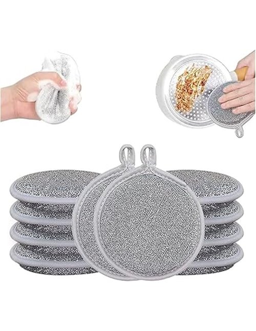 Xiujuers 10 unidades de trapos reutilizables de alambre para lavar platos