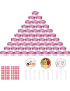 70pcs 5g/5ml Botes Pequeños de Plastico Botes Plastico con Tapa Envases para Cosmetica de Viaje para Cremas