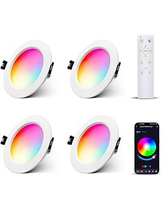 4 x Foco empotrable LED Bluetooth
