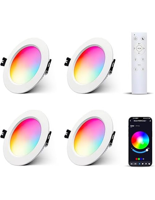 4 x Foco empotrable LED Bluetooth