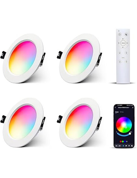 4 x Foco empotrable LED Bluetooth
