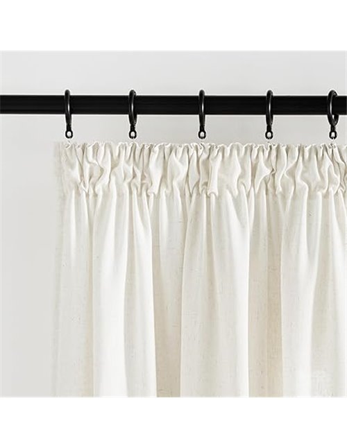 KGORGE Cortinas Dormitorio Matrimonio Cortinas Translucidas Visillos Salon Cortinas de Lino Cortinas de Casa para Riel Visillos 