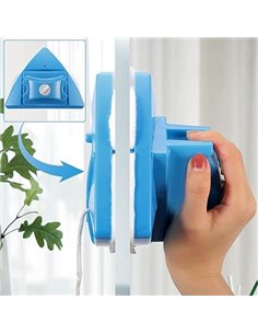 Ovshnrr Limpiador de Cristal de Doble Cara Limpiador de Ventana magnético 5 Archivos Cepillo de Limpieza Ajustable para con Gros