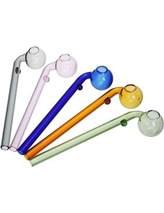 RORA Pipa de Vidrio 10pcs 16cm Longitud Mano Pipa Pequeña Colorido Mini Hecho a Mano Tubo Grueso Reciclador Fumar Bongs de Vidri