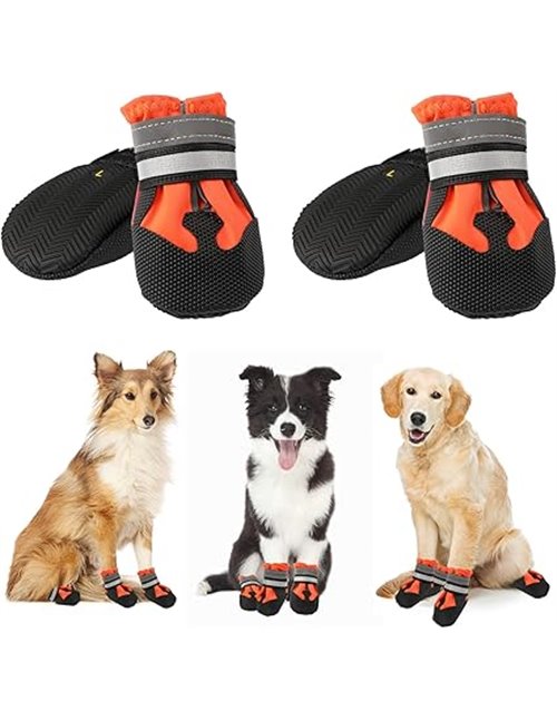 4 Piezas Protector de la Pata de Las Botas del Perro