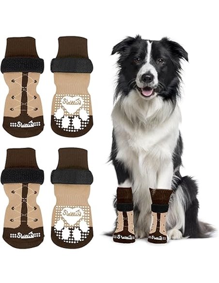 SlowTon Calcetines Antideslizantes para Perros