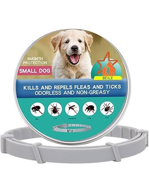Tempotech ® Collar Antiparasaitario - Collar Leishmaniosis - Perros y Gatos - 8 Meses de Protección - contra Pulgas Garrapatas M
