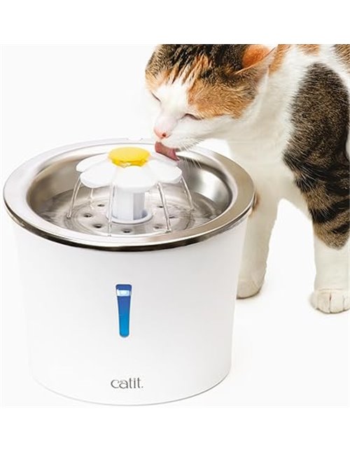 Catit Catit Bebedero Fuente Flor Acero Inox 3L Leds 760 g