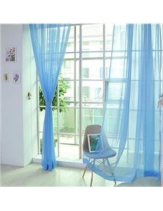 AFUT Cortinas decorativas de gasa transparente de 100 x 200 cm