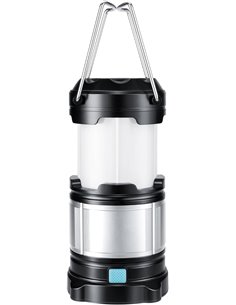 Expower Lámpara de Camping Recargable IPX5 Farol de Acampada Estirable con 4 Modos Iluminación Apto a Acampar Camping