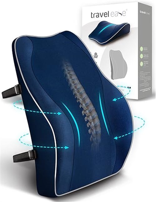 Travel Ease Cojín de Soporte Lumbar Ergonómico