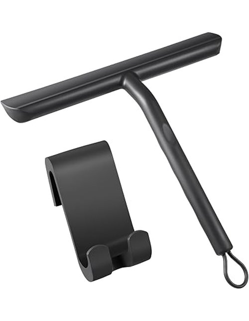 Vinabo Rasquetas Limpiacristales para Ducha de Silicona con Soporte