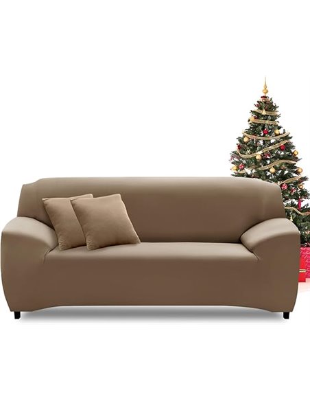 FIGOOO Fundas Sofa 3 Plazas Ajustable Funda para Sofá Elasticas Cubre Fundas de Sofá con Reposabrazos Extraíble Lavable Antimanc