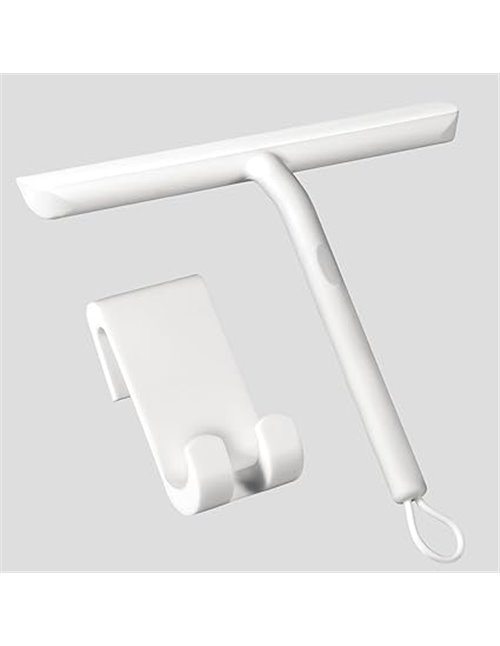Vinabo Rasquetas Limpiacristales para Ducha de Silicona con Soporte
