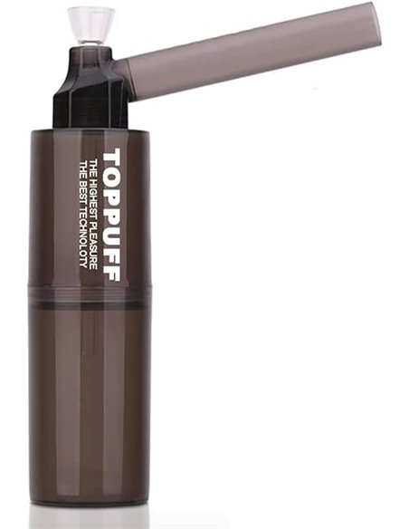Tubo de agua que fuma de la cachimba de acrílico portable y durable con el color negro transparente de la botella plástica (tubo