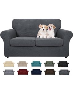 MAXIJIN 3 Piezas más Nuevas Fundas de sofá Jacquard para 2 plazas elástico Antideslizante Funda de Asiento de Amor para Perros P