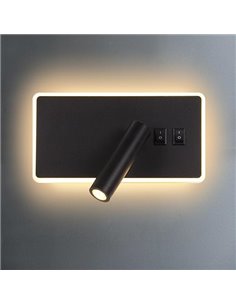 AIRTWESD Lámpara de lectura LED Luces de cabecera Apliques de Dormitorio para interiores Bañador de pared Lámpara de cama de par