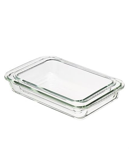 Amazon Basics Rectángulo Cazuela de vidrio