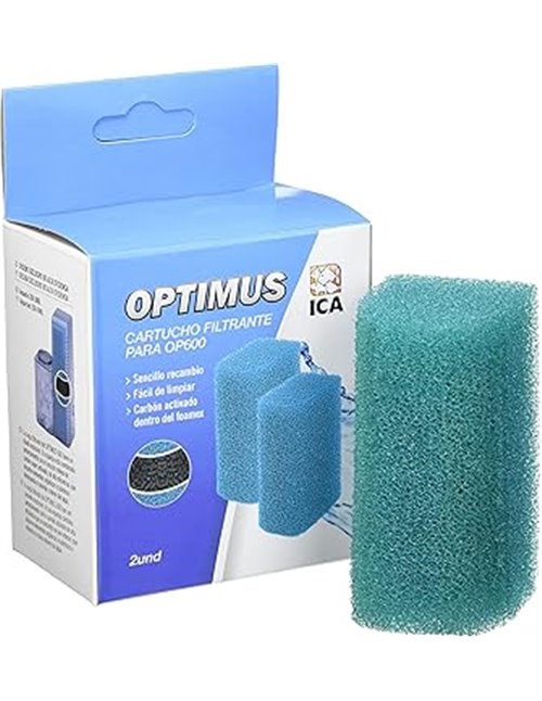 ICA OPC600 Recambio Carga Foamex y Carbón para Filtro Optimus 600