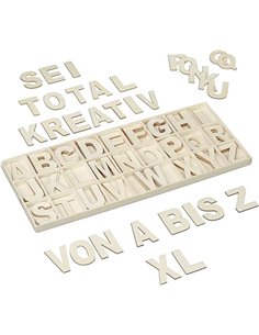 Relaxdays Set Letras de Madera