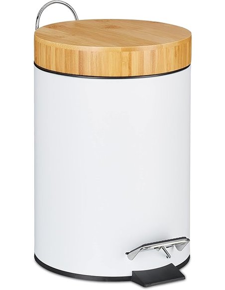 Relaxdays Cubo Basura Baño