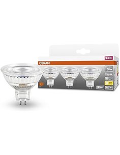OSRAM Juego de 3 bombillas reflectoras LED MR16 de bajo voltaje con casquillo retrofit