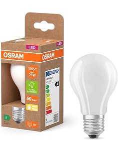 OSRAM Lámpara LED LED Superstar Classic A 75 con forma de bombilla clásica de vidrio esmerilado