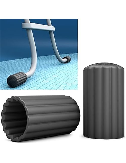 PoolFeet® Tapas protectoras universales de silicona para pies de escalera de piscina