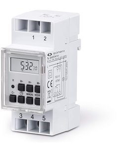 Sonero Temporizador Digital para instalación en riel de Perfil de Sombrero en Panel de Control