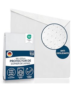 Blumtal® cubre somier 180x200 cm - funda somier certificada OEKO-TEX - cubre somieres 180x200 cm con capa antideslizante - cubre