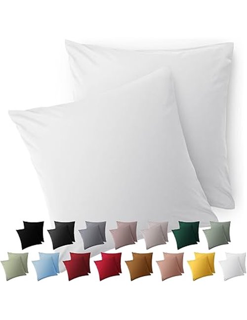 Blumtal Fundas de Almohada 50x50 cm (Juego de 2) - Fundas de cojín de Microfibra para sofá con Cremallera