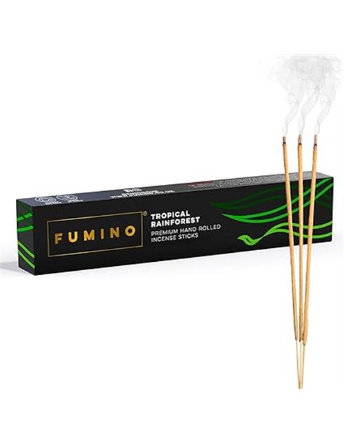 Fumino® Selva Tropical Incienso Fresco Hecho a Mano 14 Varillas por Caja (15g) Fragancia de Humo Masala Agarbatti Joss para la R
