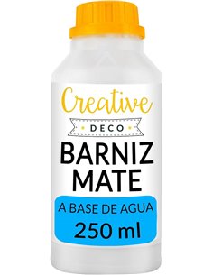 Creative DECO 250 ml Barniz Manualidades para Pintura Acrílica Brillante | Botella de Acabado de Superficies a Base de Agua | La