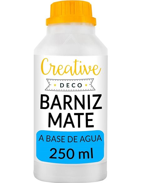 Creative DECO 250 ml Barniz Manualidades para Pintura Acrílica Brillante | Botella de Acabado de Superficies a Base de Agua | La