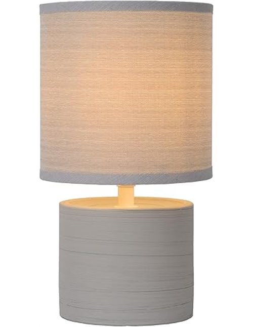LUCIDE GREASBY - Lámpara de mesa - Ø 14 cm - 1xE14 - Gris