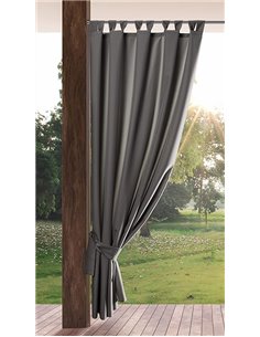 Eurofirany Garden Outdoorvorhäng mit Schlaufenschal- 1 STK. Abnehmbaren Schlaufen