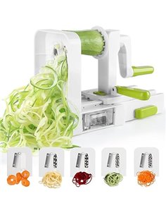 Espiralizador de Vegetales Cortador de Verduras de 5 Cuchillas