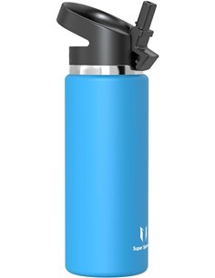 Super Sparrow Botella de Agua Acero Inoxidable - Botella Termica Boca Ancha con Paja 750ml - Sin BPA