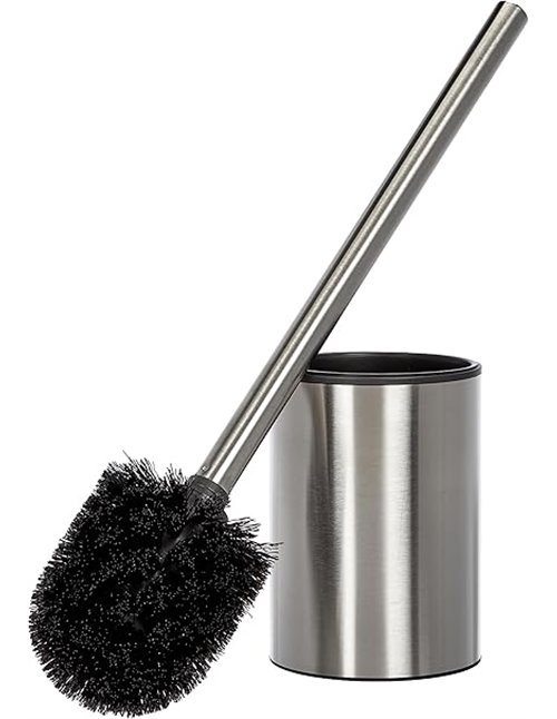 TATAY Escobilla WC Acero Inoxidable | Metal Satinado | Contiene Cubeta Interior | Diseño Moderno y Fácil de Limpiar | Mantiene l