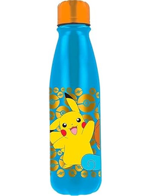 Botella de agua reutilizable de aluminio infantil de 600 ml de Pokemon