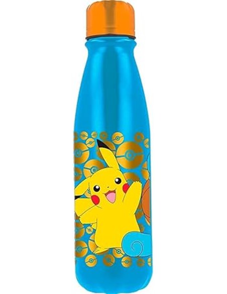 Botella de agua reutilizable de aluminio infantil de 600 ml de Pokemon