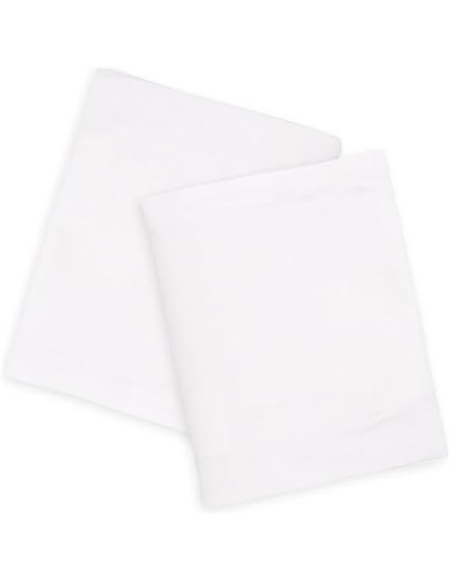 Pack de 2 sábanas bajeras 100% algodón Ajustables Color Blanco – 35x75 cm – para capazo