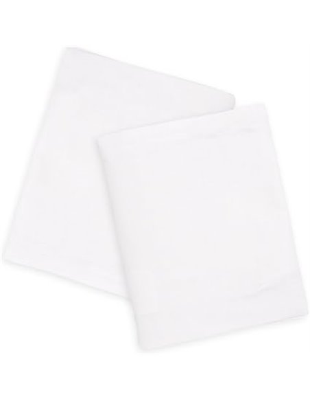 Pack de 2 sábanas bajeras 100% algodón Ajustables Color Blanco – 35x75 cm – para capazo