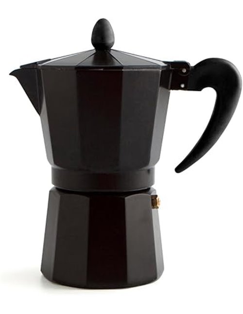 Quid Black Coffee Cafetera Aluminio 3 Tazas Aluminio Apto Vitrocerámica Apto Inducción Normativa Seguridad Garantizada